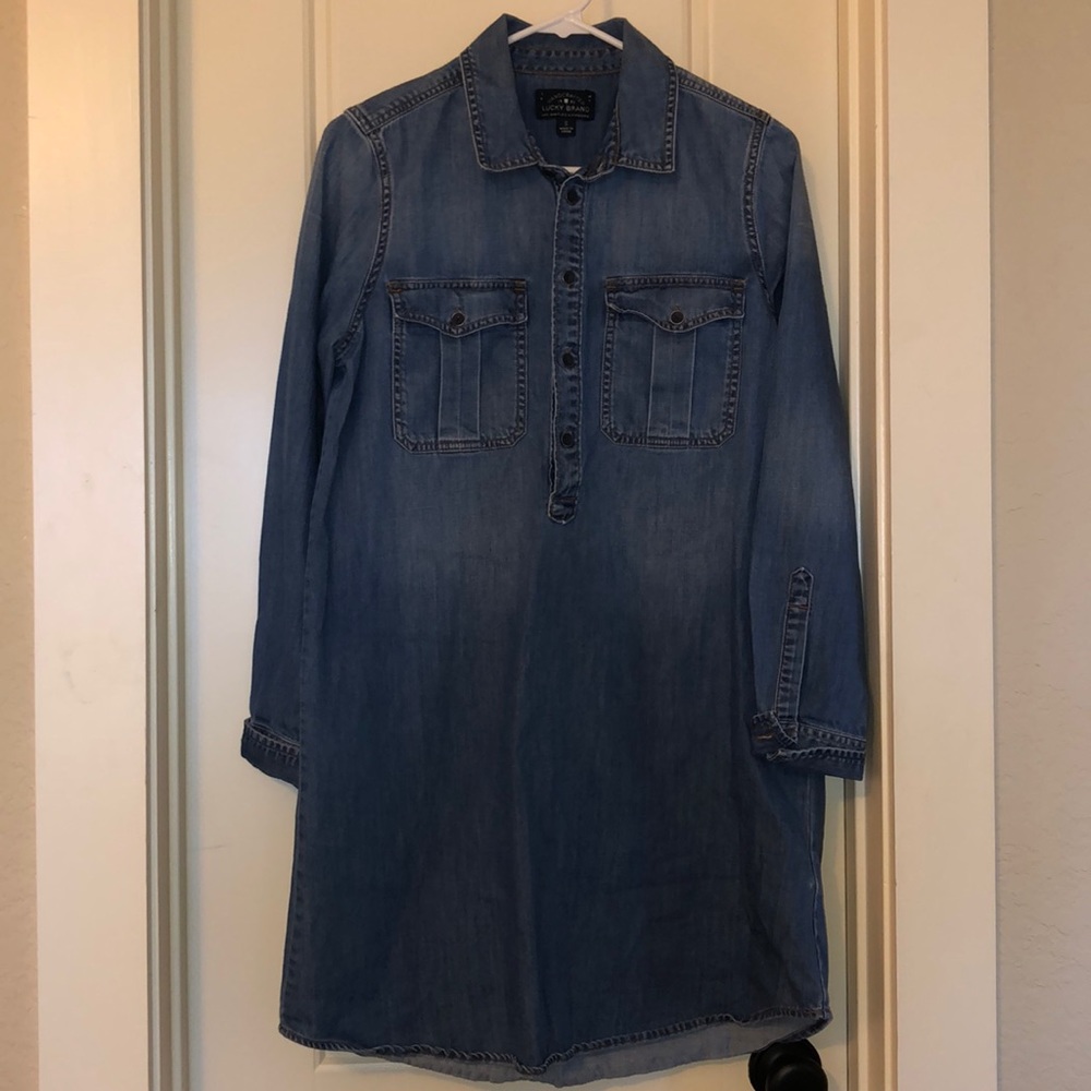 Lucky Brand Popover Denim Shirtdress